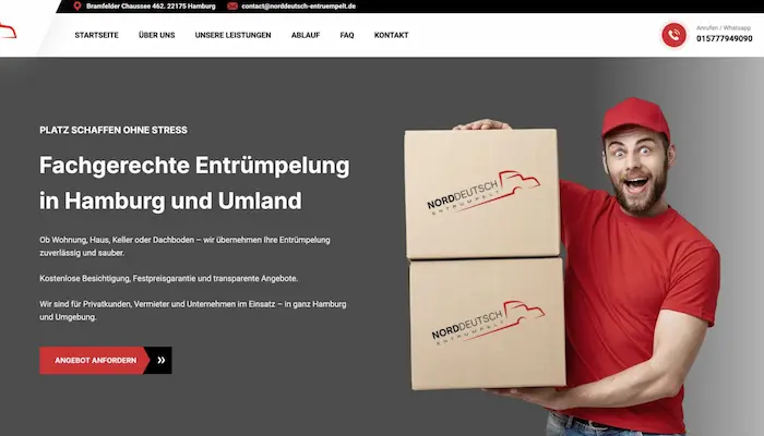 Screenshot von NordDeutsch Entrümpelt